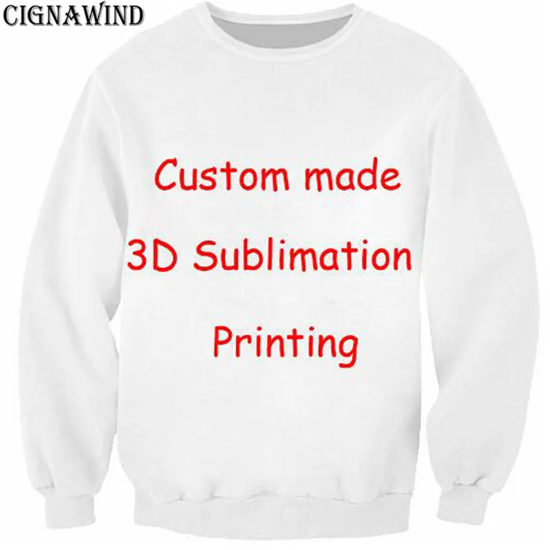 CIGNAWIND пользовательский дизайн DIY крутой мужской/женский пуловер толстовки