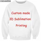 Крутые мужскиеженские толстовки с капюшоном CIGNAWIND на заказ, толстовки с 3D-принтом, в стиле Харадзюку, уличные Топы