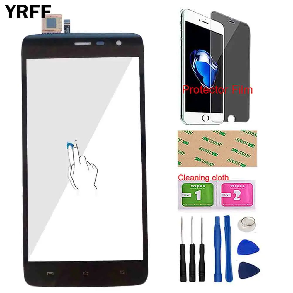 Black With Tools Сенсорный экран сенсорная панель для Vertex Impress Saturn сенсорный экран дигитайзера Мобильный телефон Инструменты Защитная пленка - Цвет: Black With Tools