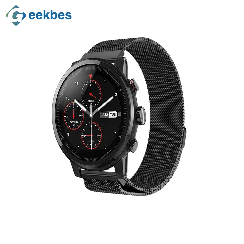 Ремешок для часов 22 мм Huami Amazfit Stratos 2/2S металлический ремешок Миланский магнитный