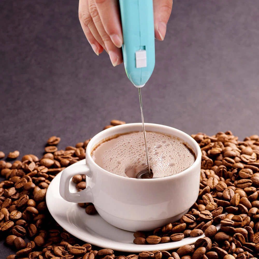 

Mini Electric Whisk Coffee Blender Milk Whisk Kitchen Foaming Drink Mixer Blender Coffee Cream Foam Mixing Portable Blend Whisk