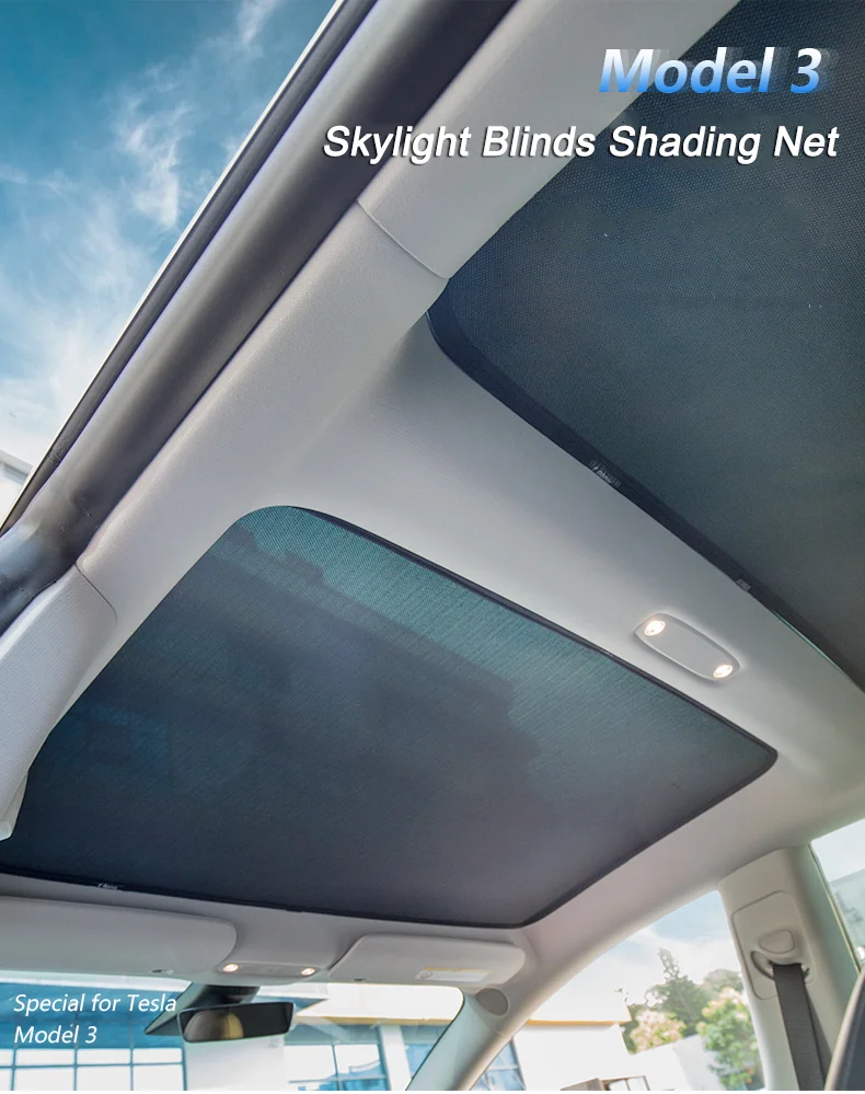 Для Tesla Model 3 стекло для крыши солнцезащитный экран автомобиля|Хлопковая звуко- и теплоизоляция| |