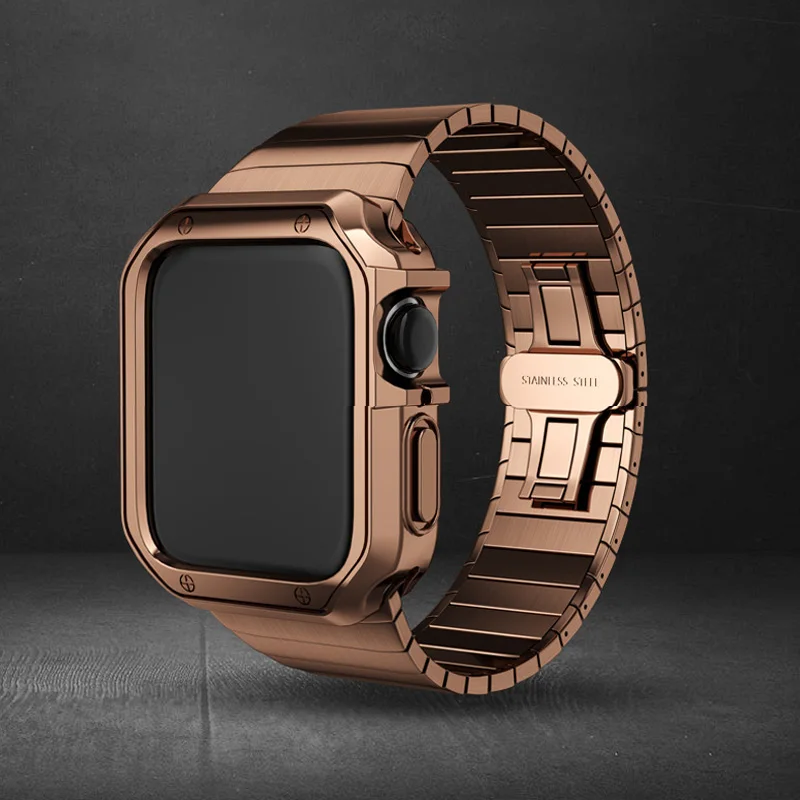 Metal Strap For Apple Watch 38mm 42mm 40mm 44mm Watchband Bracelet Watch Case for Apple Watch Series 6 se 5 4 3 iWatch Bands