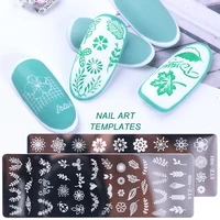 12style 12x4cm stainless steel nail template manicure stencil tools nail art stamp stamping image plate nail art stamp template