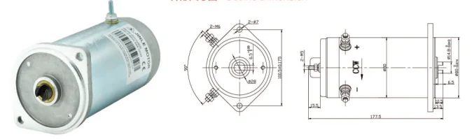 

800W DC MOTOR 24VOLT CCW 3000RPM ZDY2480