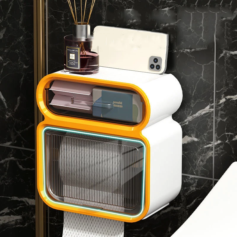 

Toilet Paper Holder Wall Mounted Waterproof Paper Towel Dispenser Holder Bathroom Tissue Box Toilet Roll Holder Toilet Paper
