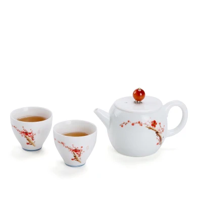 Керамический чайный набор с ручной росписью Цзиндэчжэнь дорожный один чайник
