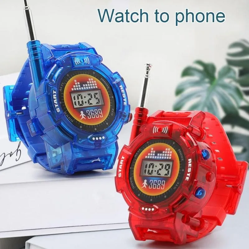 

2pcs/set Walkie Talkies Watches Toys For Kids Radios Talky Interphone Children Toy Clock Walky Mini X3W6