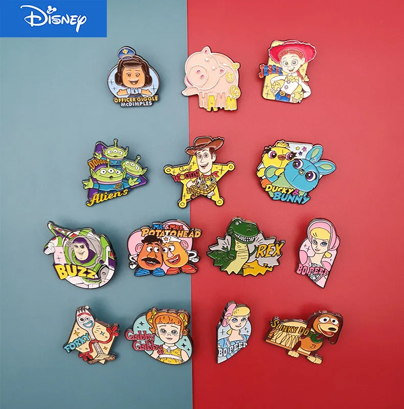 

Disney Toy Story 4 Buzz Lightyear Cartoon Brooch Badge Schoolbag Clothes Pin Enamel Brooches Badge Jewelry For Children Gift