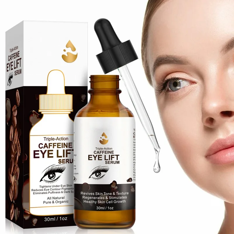 

30ml Moisturizing Hydrating Tightening Brightening Eye Lift Serum Nourishing Relieve Dryness Coffee Extract Antioxidant