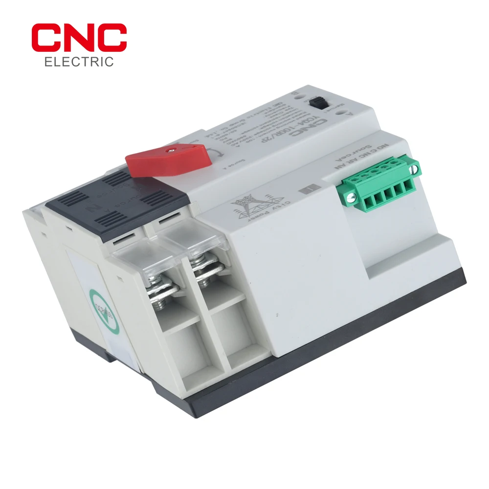 CNC YCQ4-100R 2P однофазный Din-рейка ATS 220V Двойной источник питания автоматический