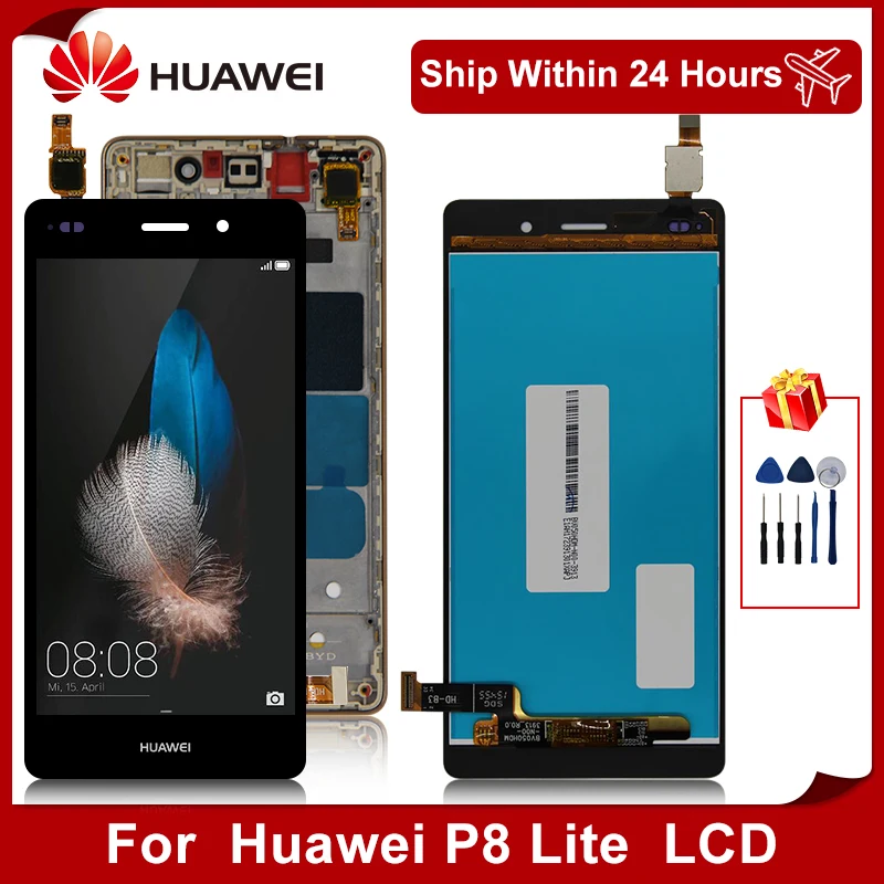 5 0 &quotдля Huawei P8 Lite ЖК дисплей сенсорный экран дигитайзер с рамкой для HUAWEI ALE L04 L21 TL00