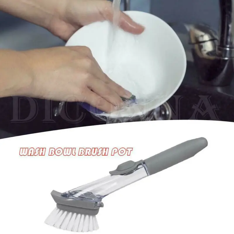 Натуральная щетка с длинной ручкой для кастрюль посуды чаши мытья бытовые