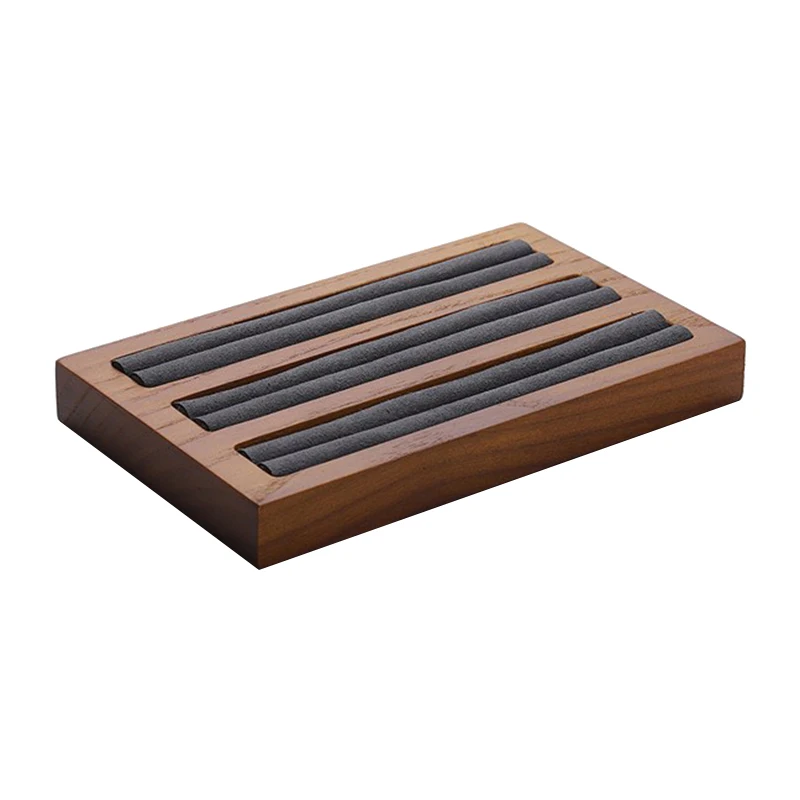 

Fashion Jewelry Plate Ring Display Plate Solid Wood Earrings Shelf