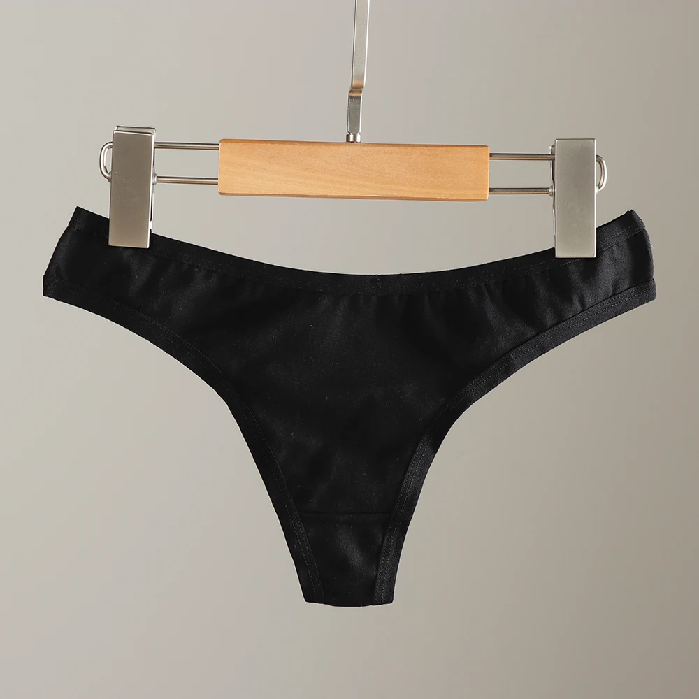 Сексуальные Бесшовные трусики стринги хлопковые женские с низкой талией