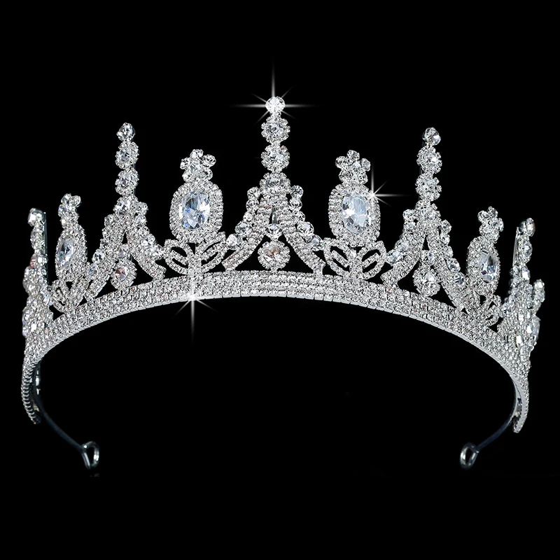

Tiaras And Crown HADIYANA Vintage Women Wedding Bridal Hair Accessorie Fashion Party Hair Jewelry Zircon BCY8900 Corona Princesa