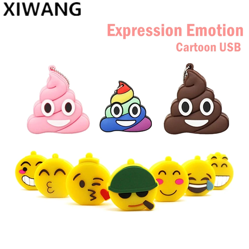 USB флеш-накопитель с выражением лица, серия эмоций, 128 ГБ, милая мультяшная флеш-карта памяти, 4 ГБ, 8 ГБ, флеш-накопитель, 16 ГБ, флешка, 32 ГБ, 64 ГБ