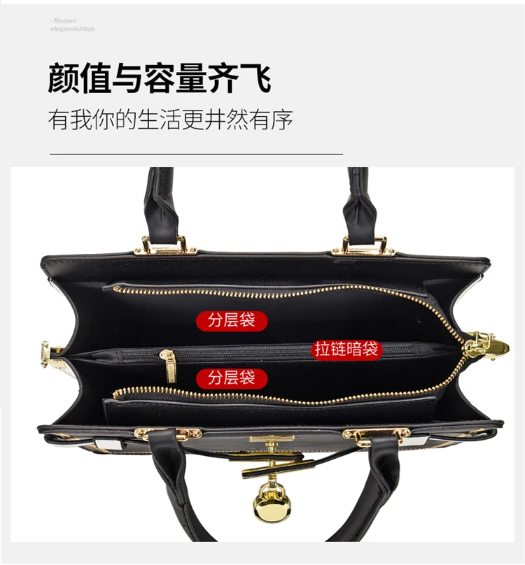

2021 Simple Lock Women Bags Panelled Messenger Crossbody Handbags Purses Tote Girl Shoulder Bags Female Fashion Designer Handbag