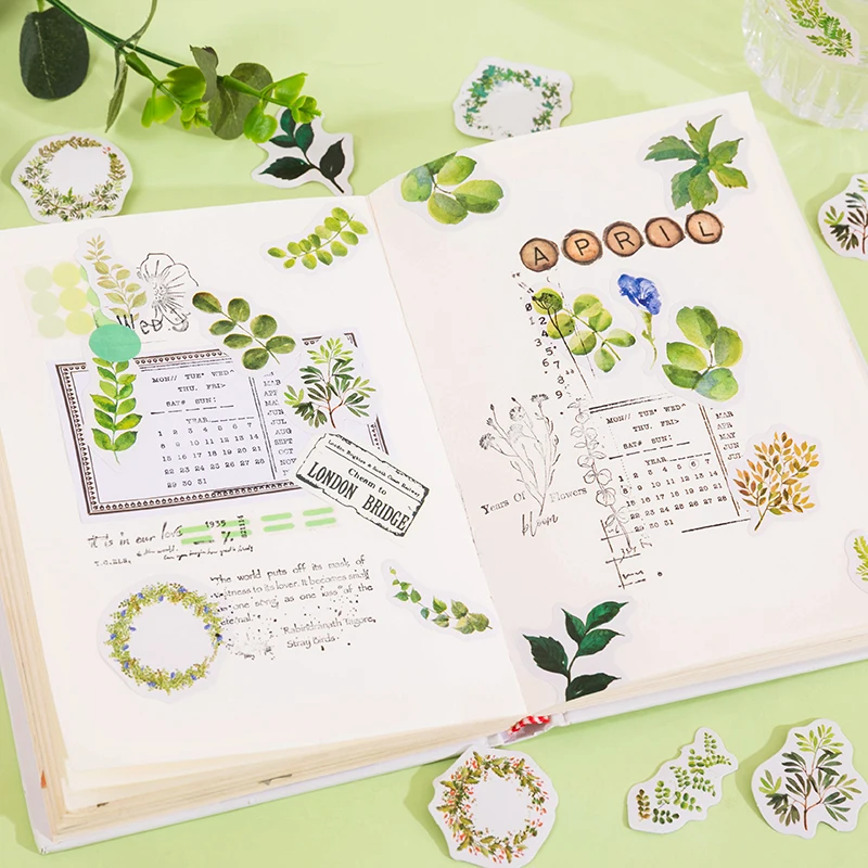 Коллекция травяных листьев декоративные канцелярские принадлежности планер