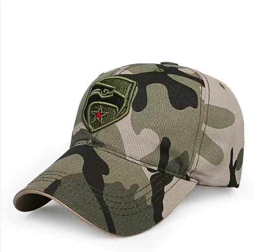 Кепка мужская хлопковая регулируемая бейсболка летняя в стиле милитари с