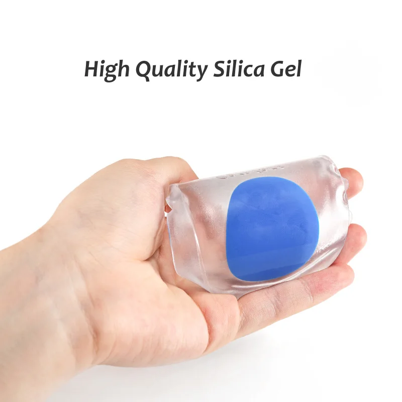 Silica Gel Heel Cup Pad Soft Elasticity Foot Care Protector Men Women Outdoor Sport Insert Soles Shock Absorption Half Insoles