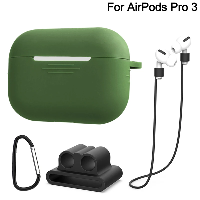 3 Mustard green Set 7 шт./компл. идеальный чехол для airpods 2 для airpods pro 3 Earpods чехол для IPad air стручки pro funda для airpod Чехол чехол Аксессуары - Цвет: 3 Mustard green Set