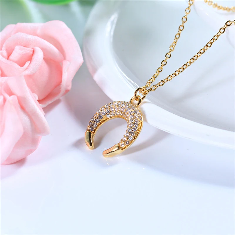 Лидер продаж модное ожерелье с подвеской в виде Луны для мужчин и женщин