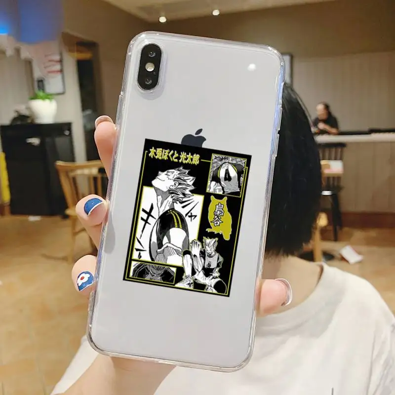 

Oya Haikyuu Love Volleyball Phone Case Transparent soft For iphone 5 6 7 8 11 12 s c se plus mini x xs xr pro max shell