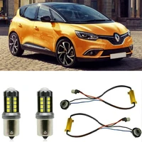 fog lamps for renault scenic 4 iv j9 stop lamp reverse back up bulb front rear turn signal error free 2pc