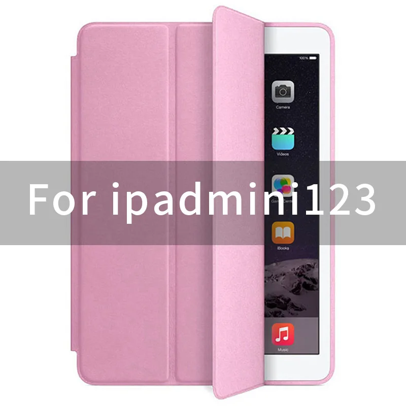 Чехол для iPad mini1/2/3/4 7,9 дюймов полное покрытие 1:1 магнит Smart Auto Sleep чехол с откидной крышкой с функцией подставки A1490 A1489 A1432 оболочки - Цвет: mini123-Pink