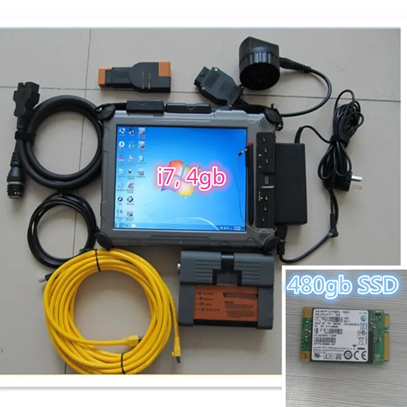 Диагностический сканер для BMW ICOM A2 + B C с планшетом Xplore IX104 i7 4g новейшим программным