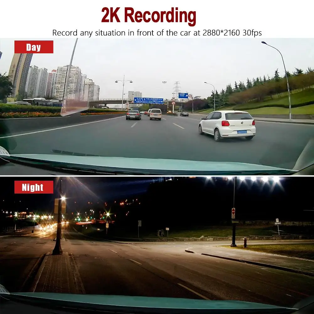 2.4in LCD Screen Dash Camera DVR 4K 1080P 170 Dashboard Recorder with G-Sensor Night Version Parking Monitor | Автомобили и