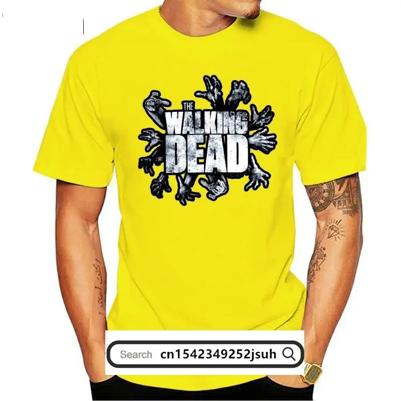 

funny t shirts The Walking Dead Men's Reaching Walker Hands Logo T-shirt Black