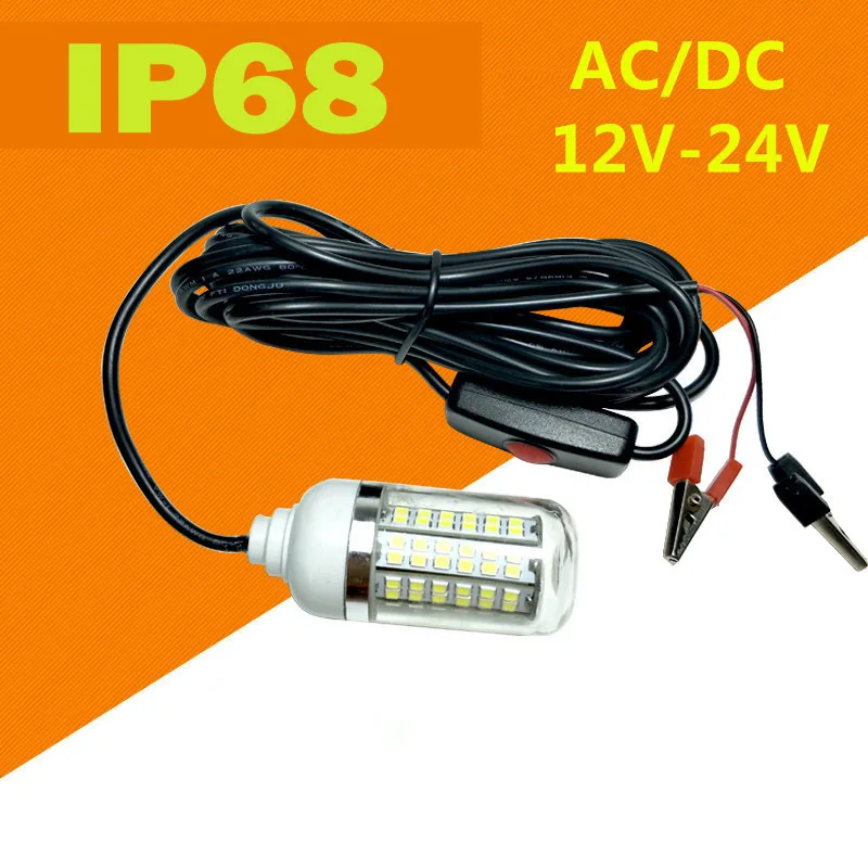 12V Рыбалка светильник 108 шт. 2835 Светодиодный подводный рыболовная наживка с