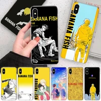 banana fish anime soft phone case for iphone 11 12 13 pro max xr x xs mini apple 8 7 plus 6 6s se 5s fundas coque shell cover