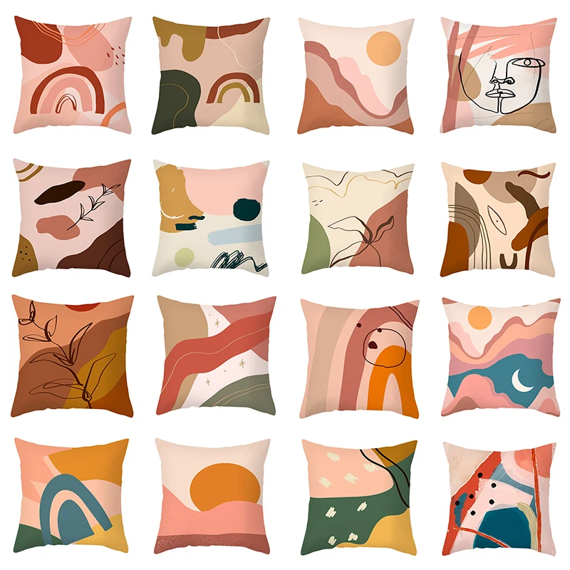 

Cushion Cover Abstract Painting Pillowcases White Throw Pillows Covers Decorative Pillows Decor Home Pillow Case 45*45cm IBOWS