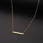 DOTIFI для женщин ожерелье s простой крест бар кулон из нержавеющей стали ожерелье Модные ювелирные изделия T49