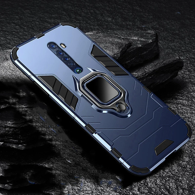 TeppKa for OPPO Realme X2 Pro Case Armor Shockproof Finger Ring Phone Cover For Hard PC Soft TPU Hybrid Back | Мобильные телефоны и