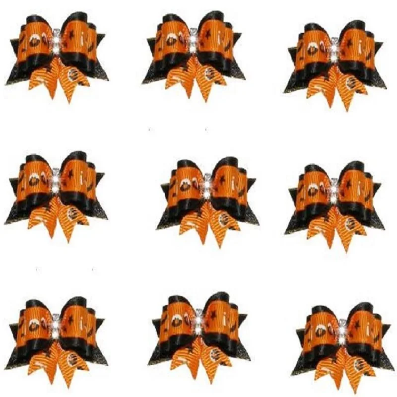 50 шт./лот Большая распродажа собака щенок кошка лента бантики для волос резиновые