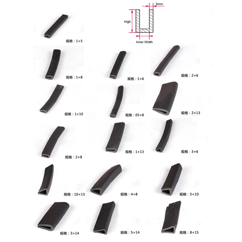 U образная резиновая уплотнительная лента 5 метров отделка краев автомобильная