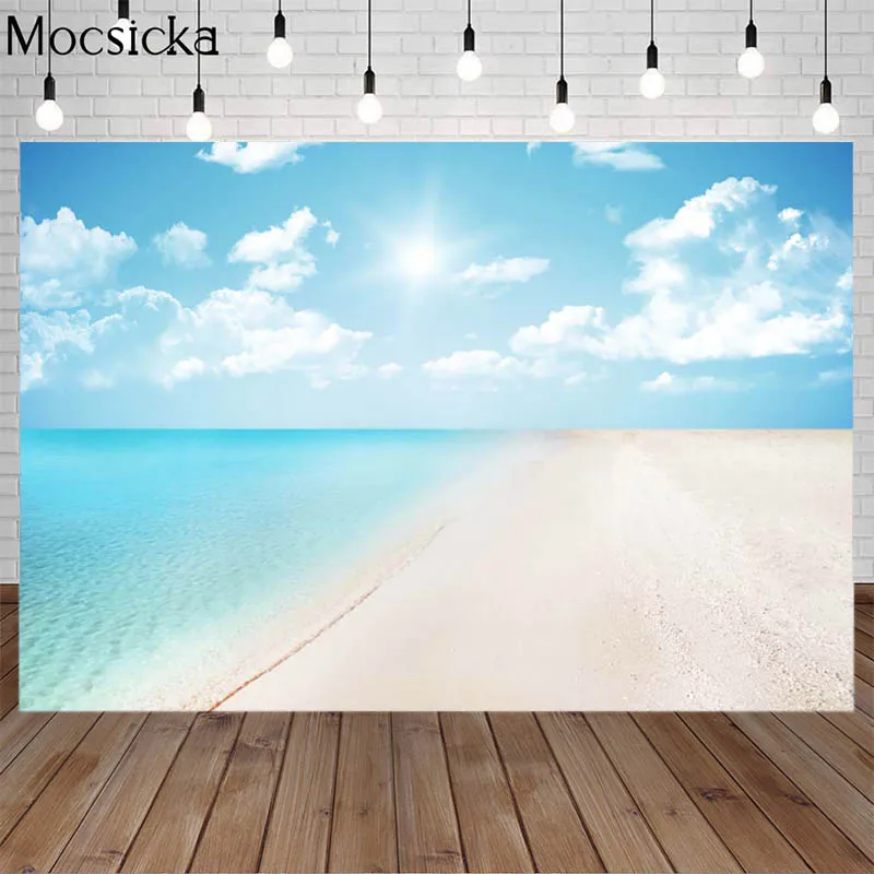 Mocsicka пляжный летний праздничный фон для фотосъемки голубое небо Солнечный свет