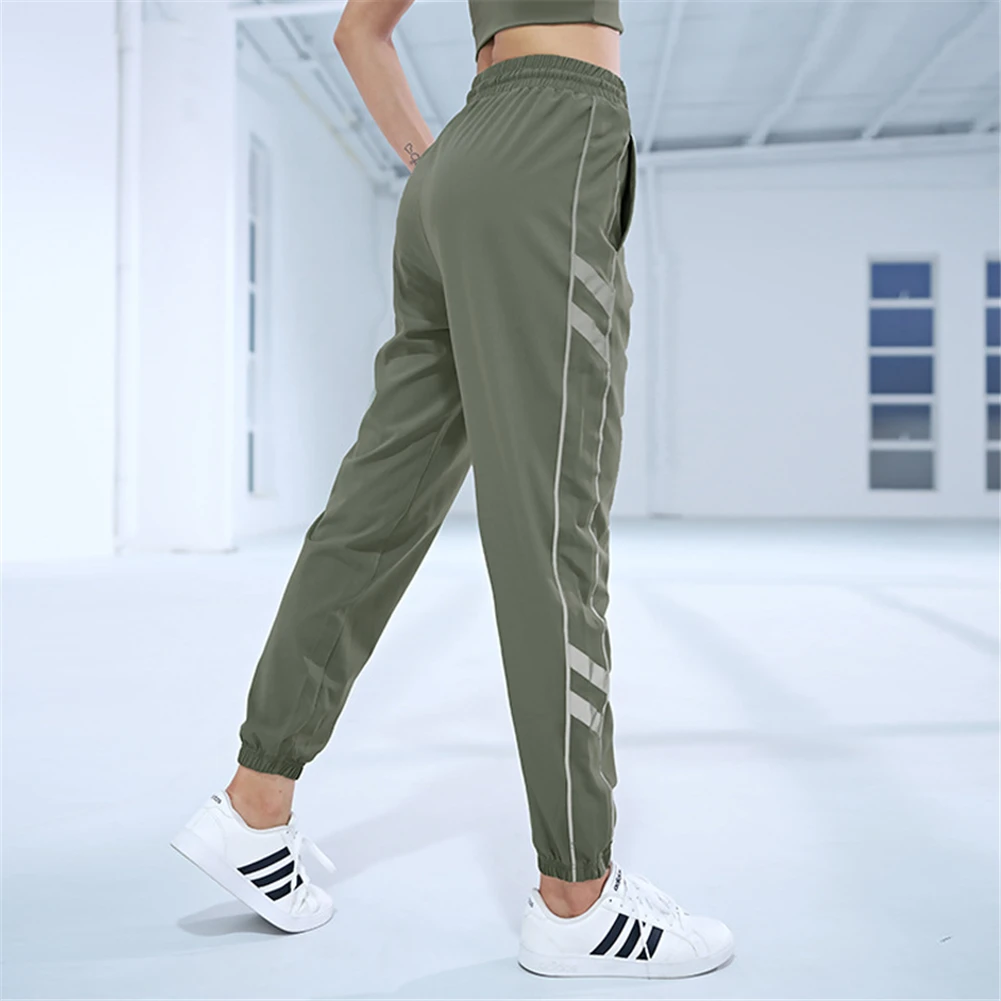 

Women Sports Yoga Pants Mid-Rise Drawstring Loose Fitness Pants for Gym Workout and Outdoor Running Jogging Exercise THANKSLEE