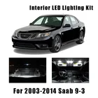 Набор белых потолочных ламп для чтения без ошибок, подходит для Saab 9-3 2003-2011 2012 2013 2014, парковочные лампы, 13 шт., светодиодная лампа для освещения салона автомобиля