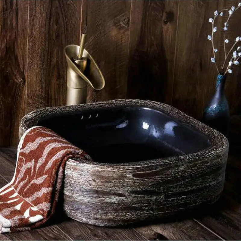 Фарфоровая столешница ручной работы в примитивном стиле|bathroom sink filter|bathroom pipebathroom