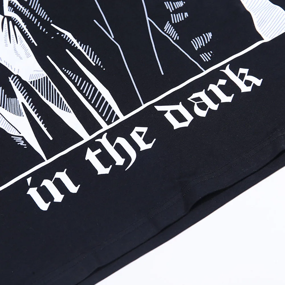 Женская футболка в готическом стиле Повседневная Базовая с принтом черепа