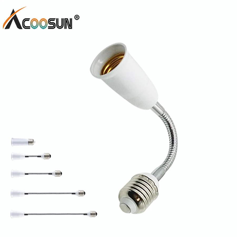 

Socket E27 Lengthen Lamp Lampholder E27 Base Lamp LED Light Base E27 Socket 6/9/15/20/30/35/60cm Holder Converter Lamp Fittings