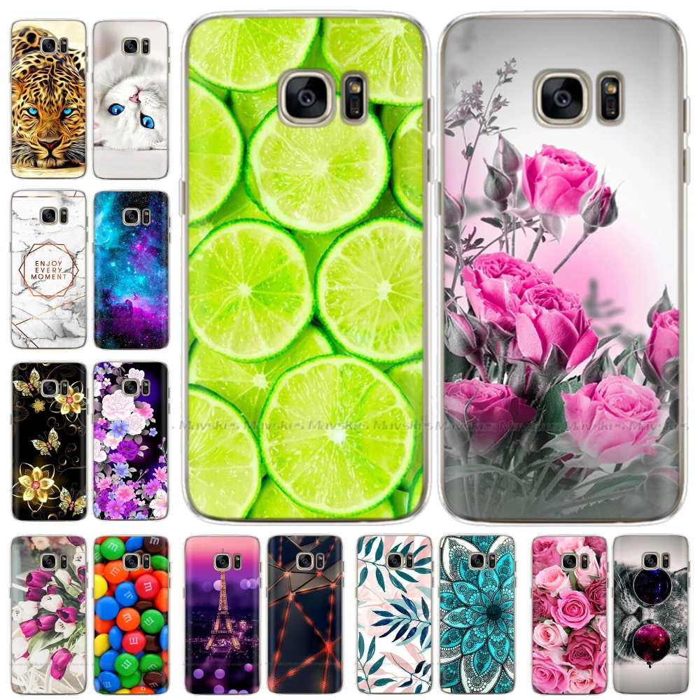 

For Samsung Galaxy S6 edge case Flower TPU Cover for Samsung Galaxy S6 Case for Samsung S6 G920F i9600 Cover Silicone Fundas