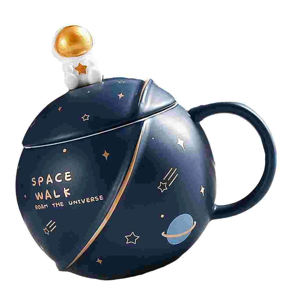 

1 Set Creative Cup Ceramic Astronaut Planet Shape Water Cup Home Drinking Cup