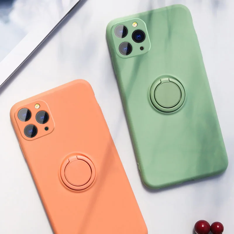 

Liquid Silica Gel Bracket And Ring Integrated For IPhone 13promax 13pro 13 13mini 12promax 12pro For Protective Shell