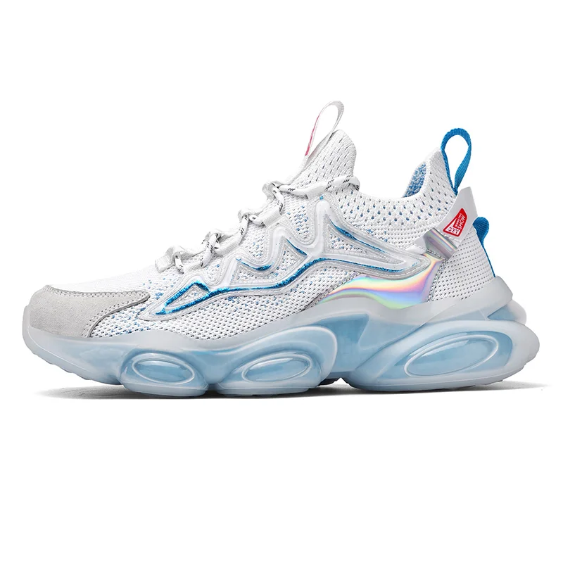 

Мужские сетчатые кроссовки, Спортивная повседневная обувь, на шнуровке, легкие прогулочные кеды